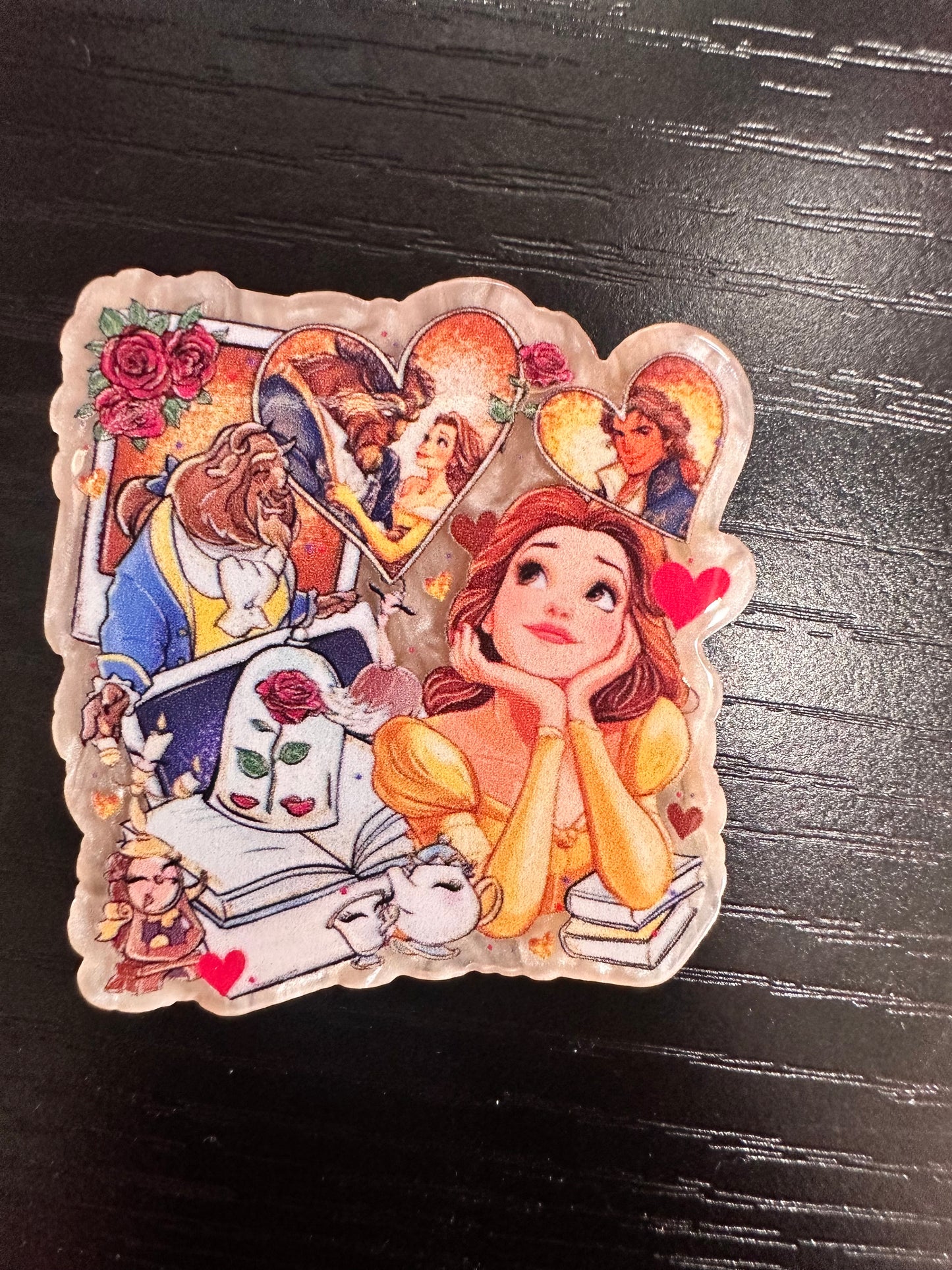 Belle & Beast Badge Reel/Pop Socket