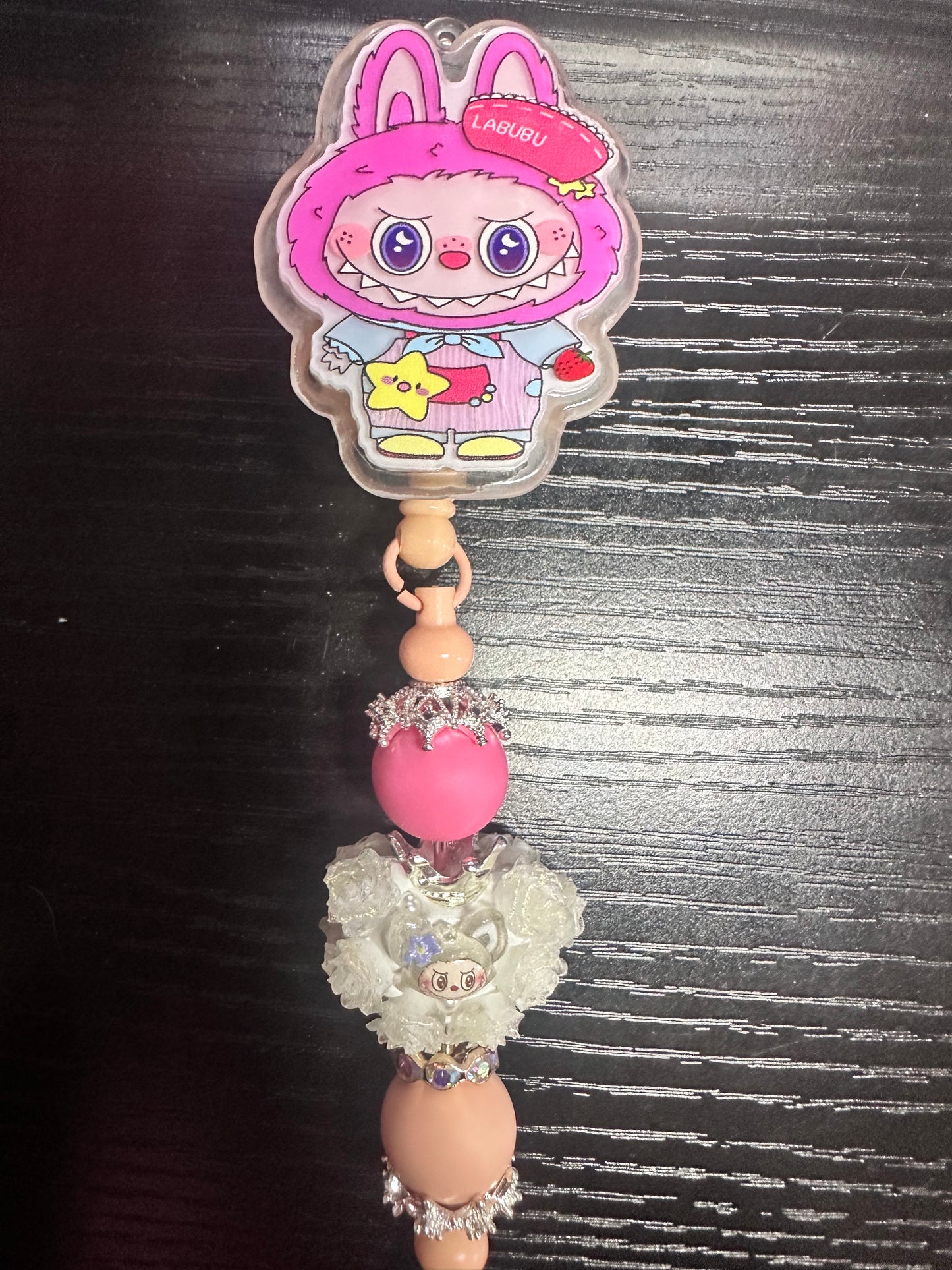 Labubu Light Up Badge Reel/Pop Socket