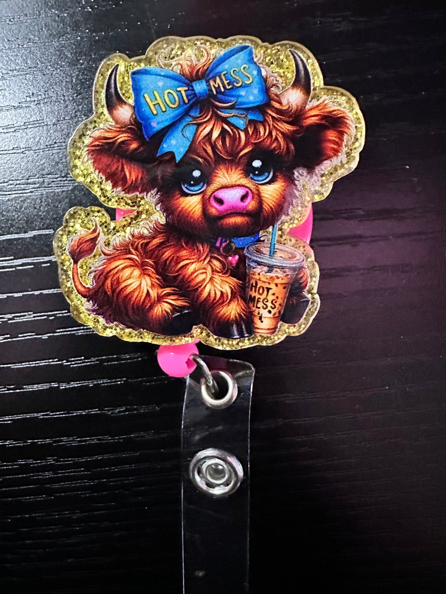 Cow Badge Reel/Pop Socket