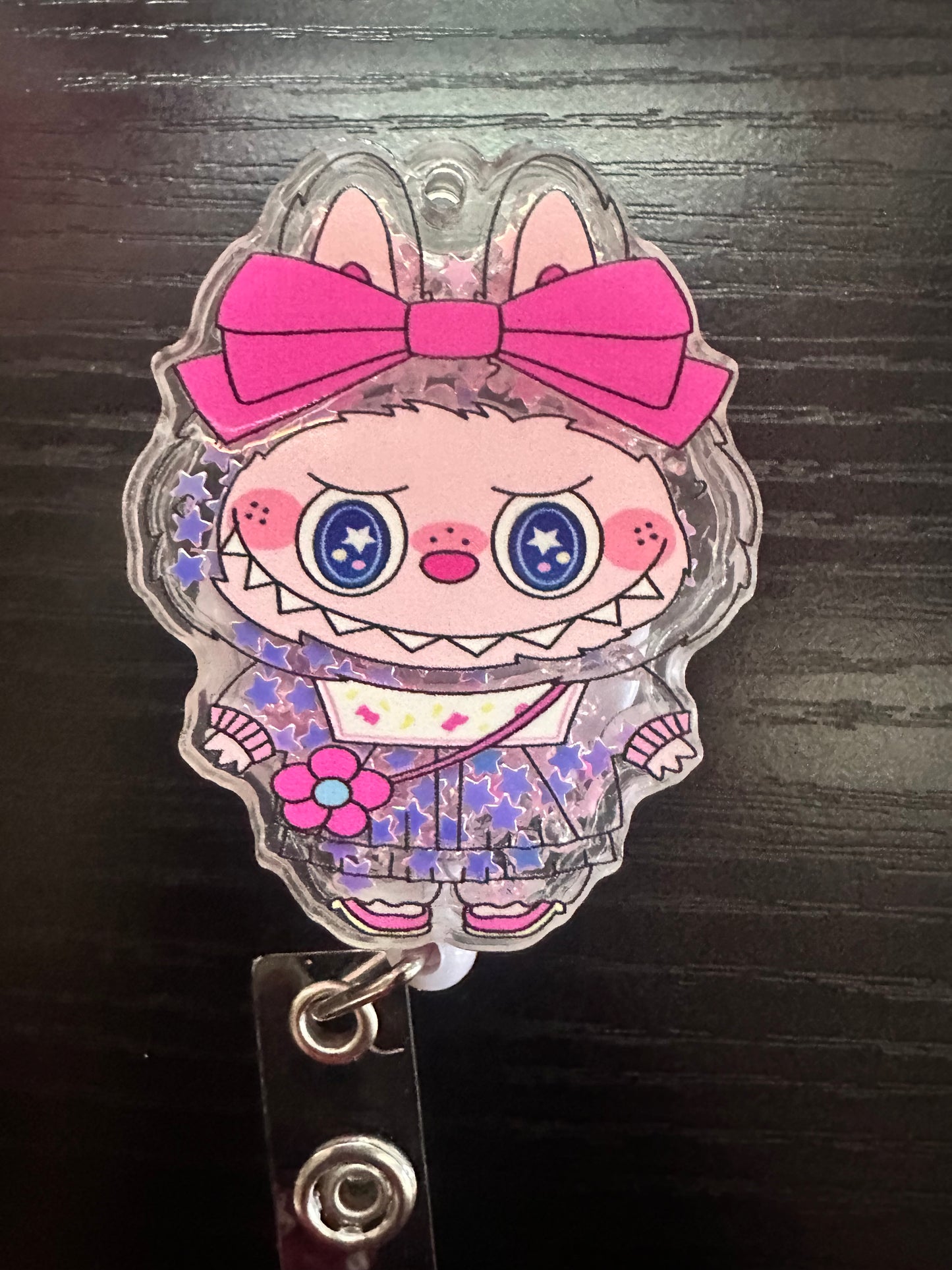 Labubu Shaker Badge Reel/Pop Socket
