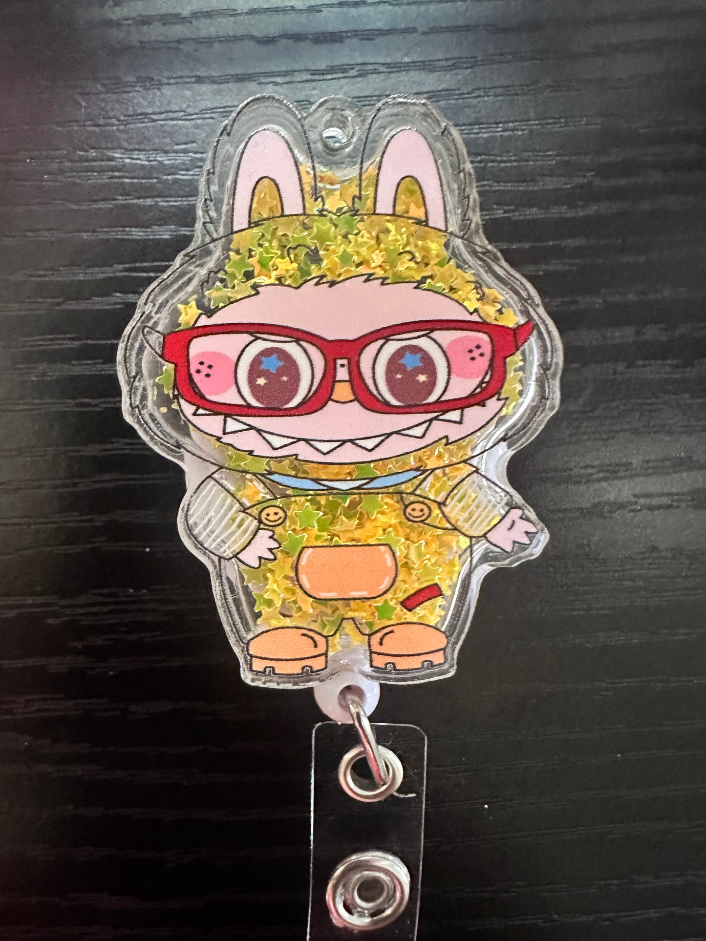 Labubu Shaker Badge Reel/Pop Socket