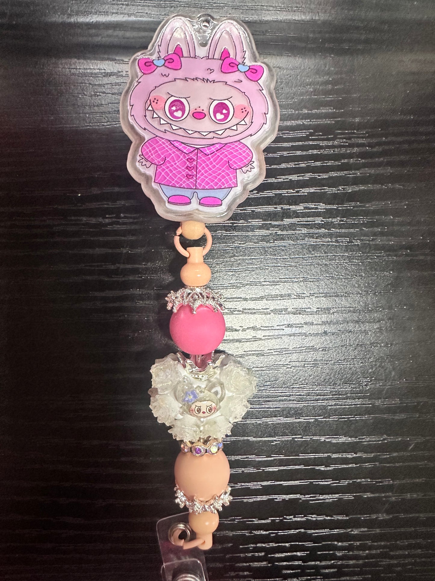 Labubu Light Up Badge Reel/Pop Socket