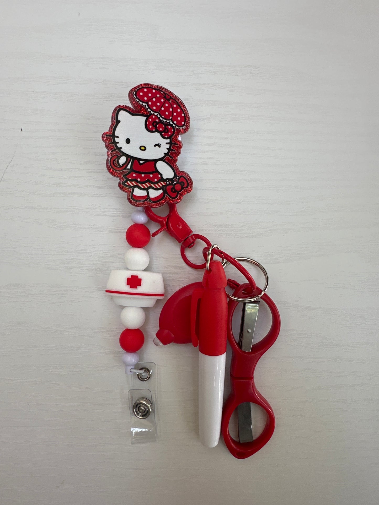 Hello kitty Badge reel with accessories set