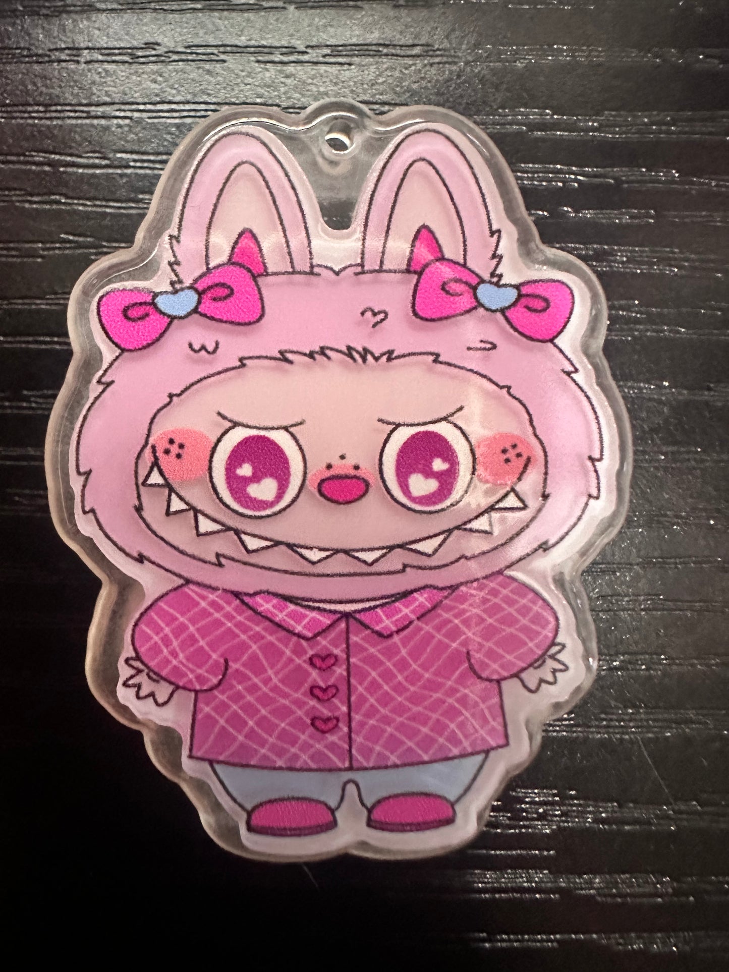 Labubu Light Up Badge Reel/Pop Socket