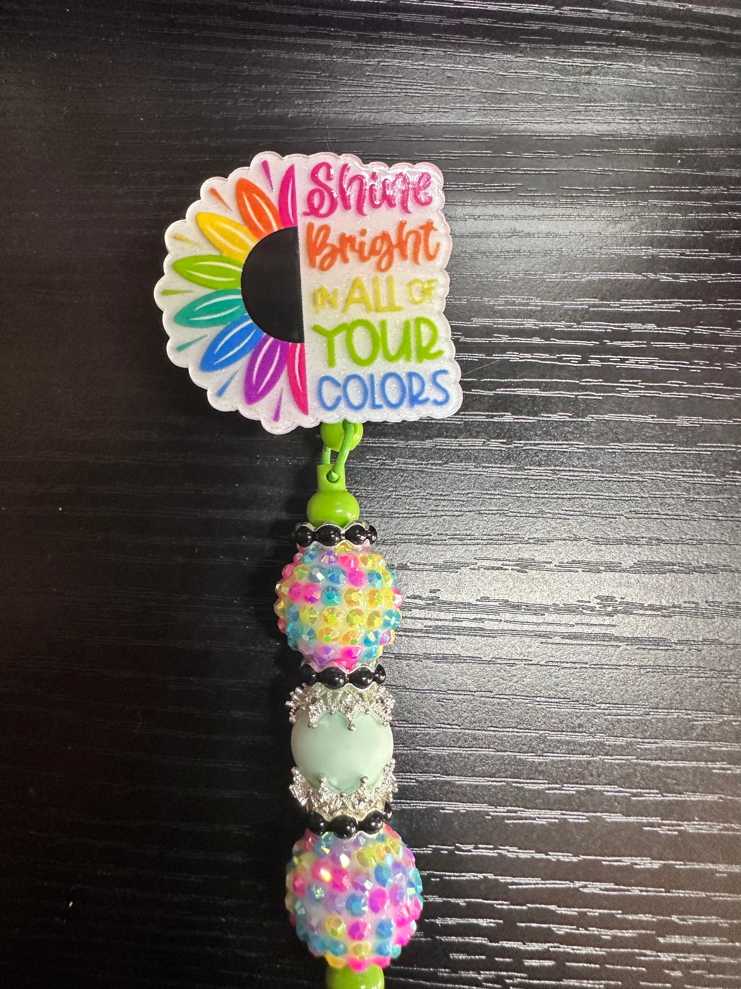 Rainbow Sun Badge Reel/Pop Socket