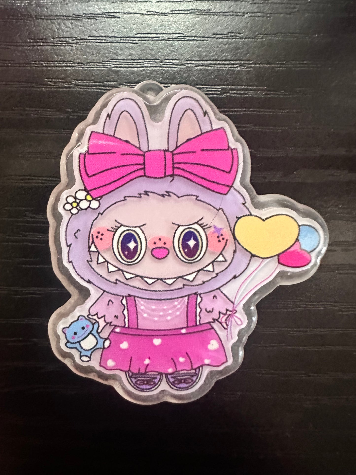 Light Up Labubu Badge Reel/Pop Socket