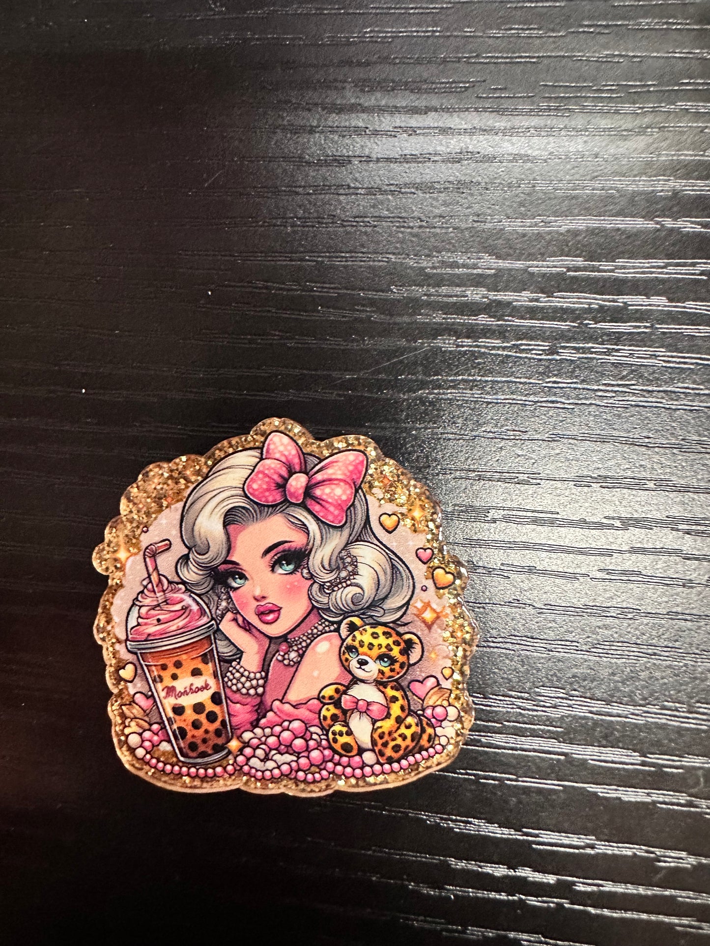 Marilyn Monroe & Boba Badge Reel/Pop Socket