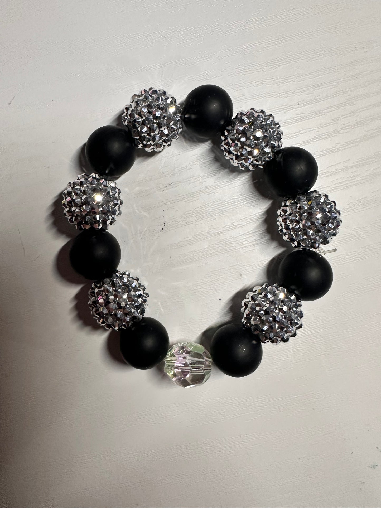 Silver and black Keychain