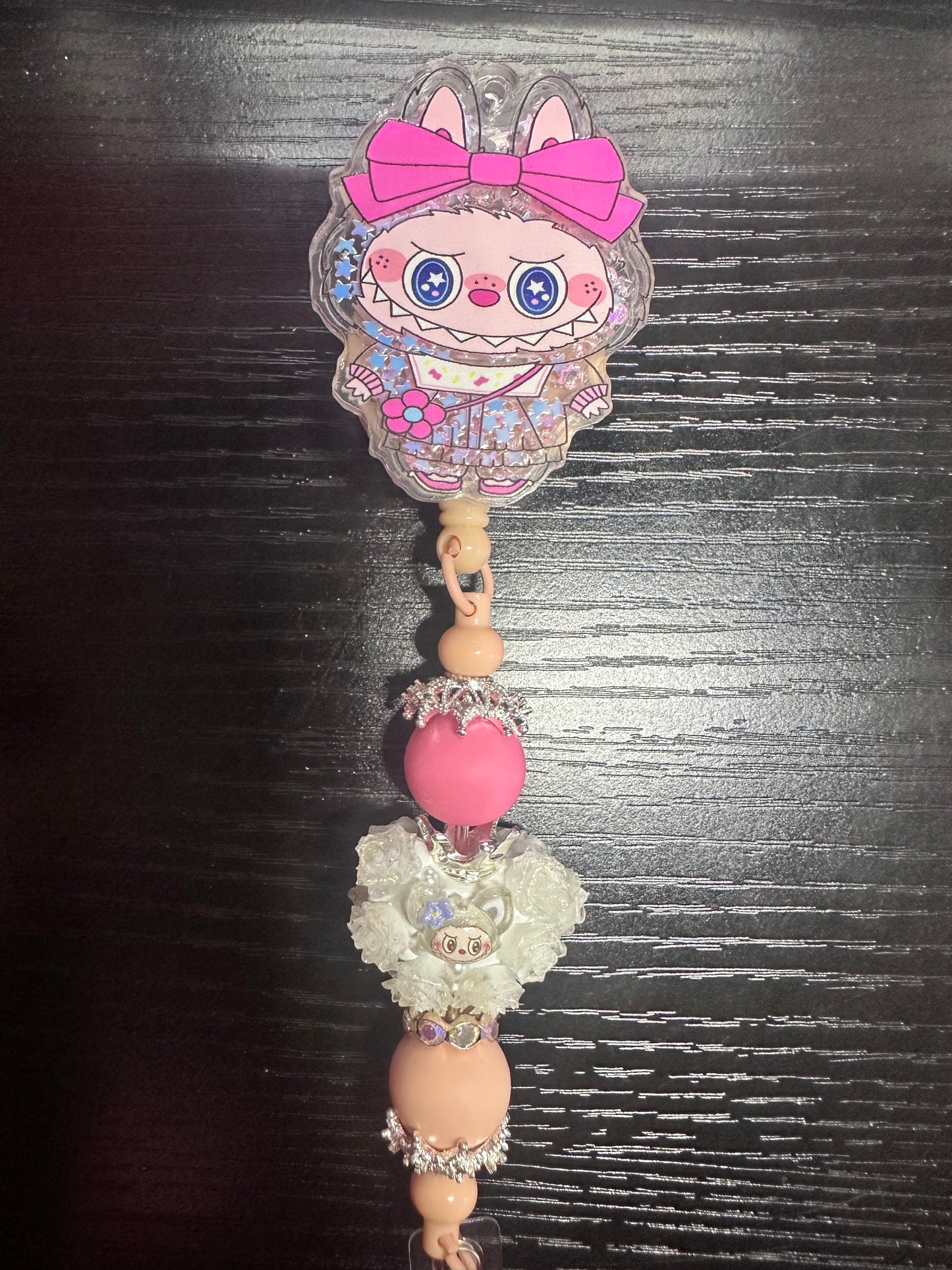 Labubu Shaker Badge Reel/Pop Socket