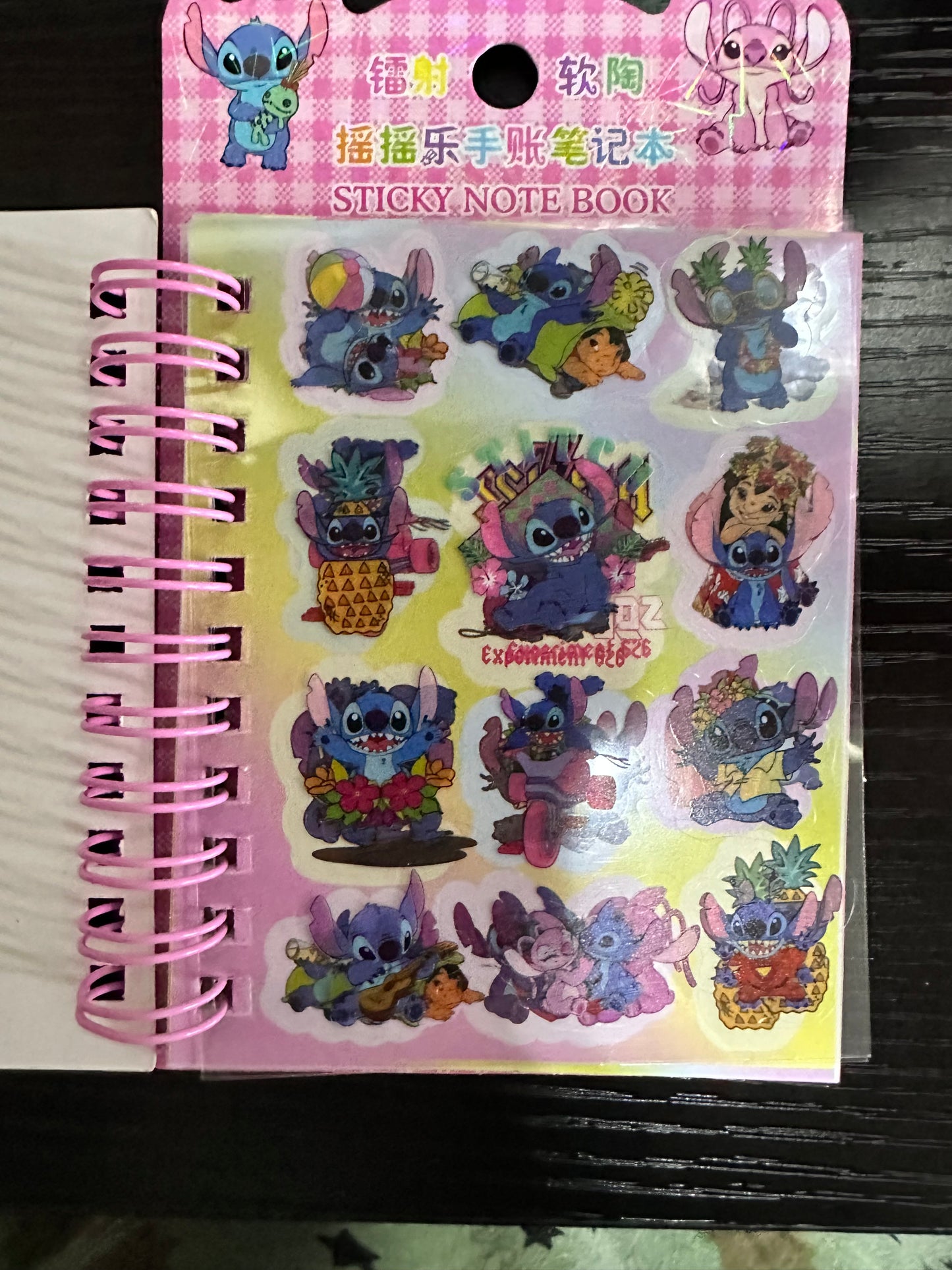 Stitch & Angel Notebook & Sticker Book