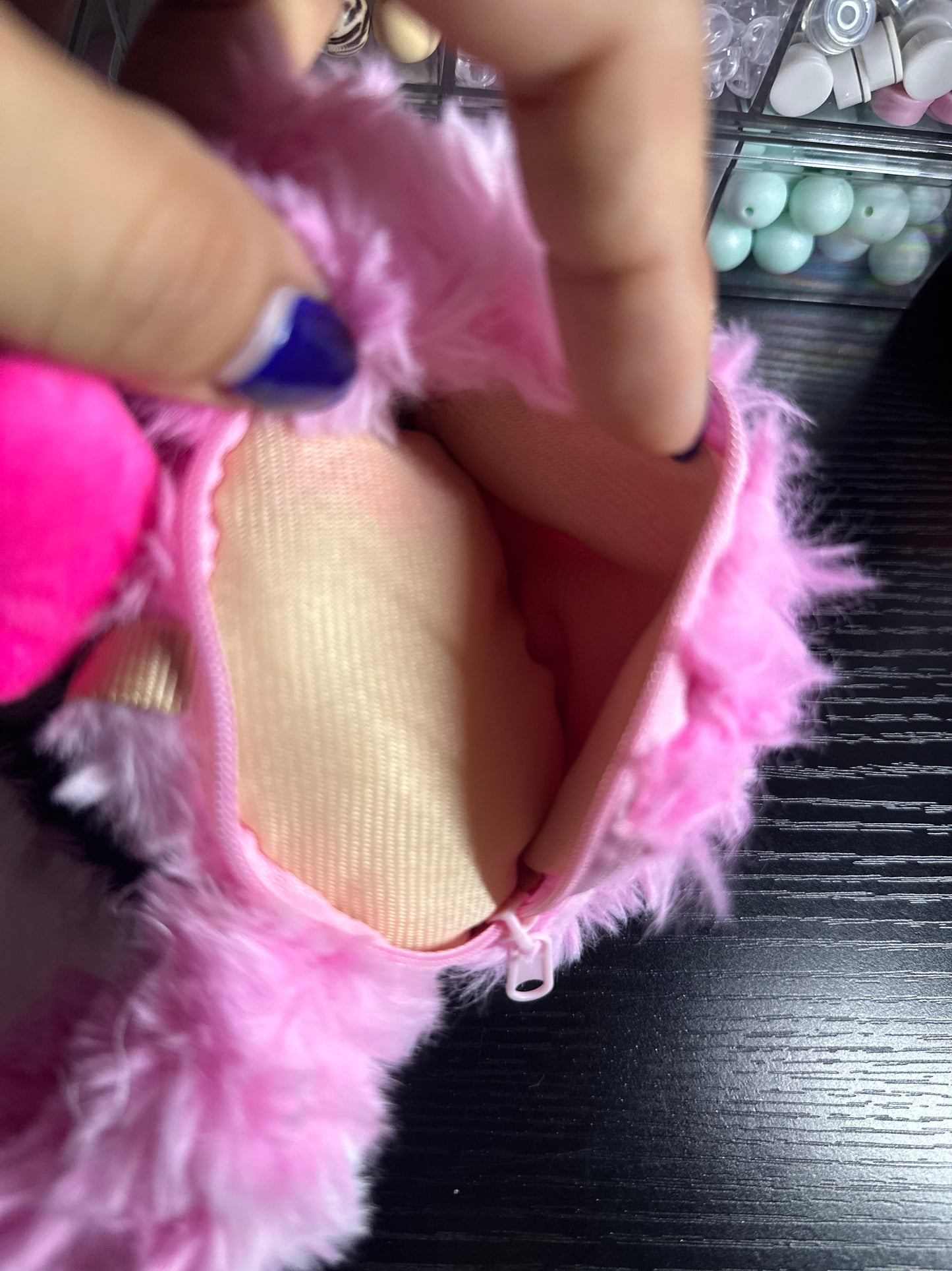Pink Labubu Coin Purse Keychain