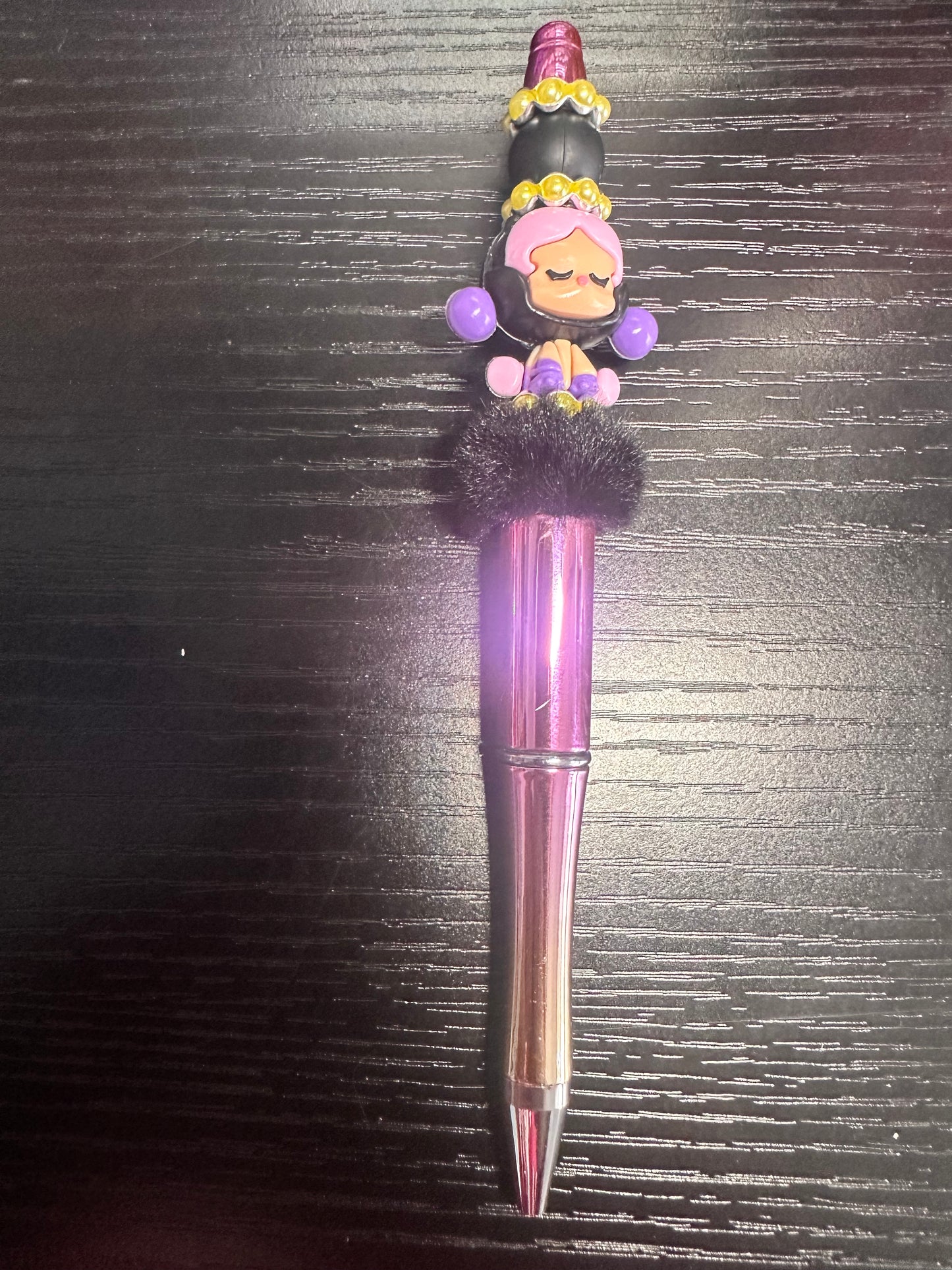 Purple and black skull panda