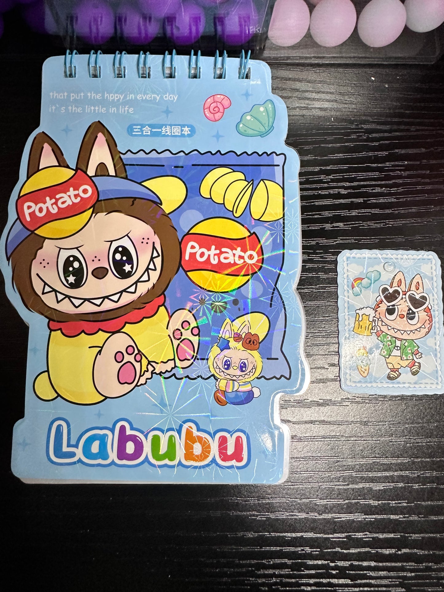 Labubu Potato Notepad & Sticker Book