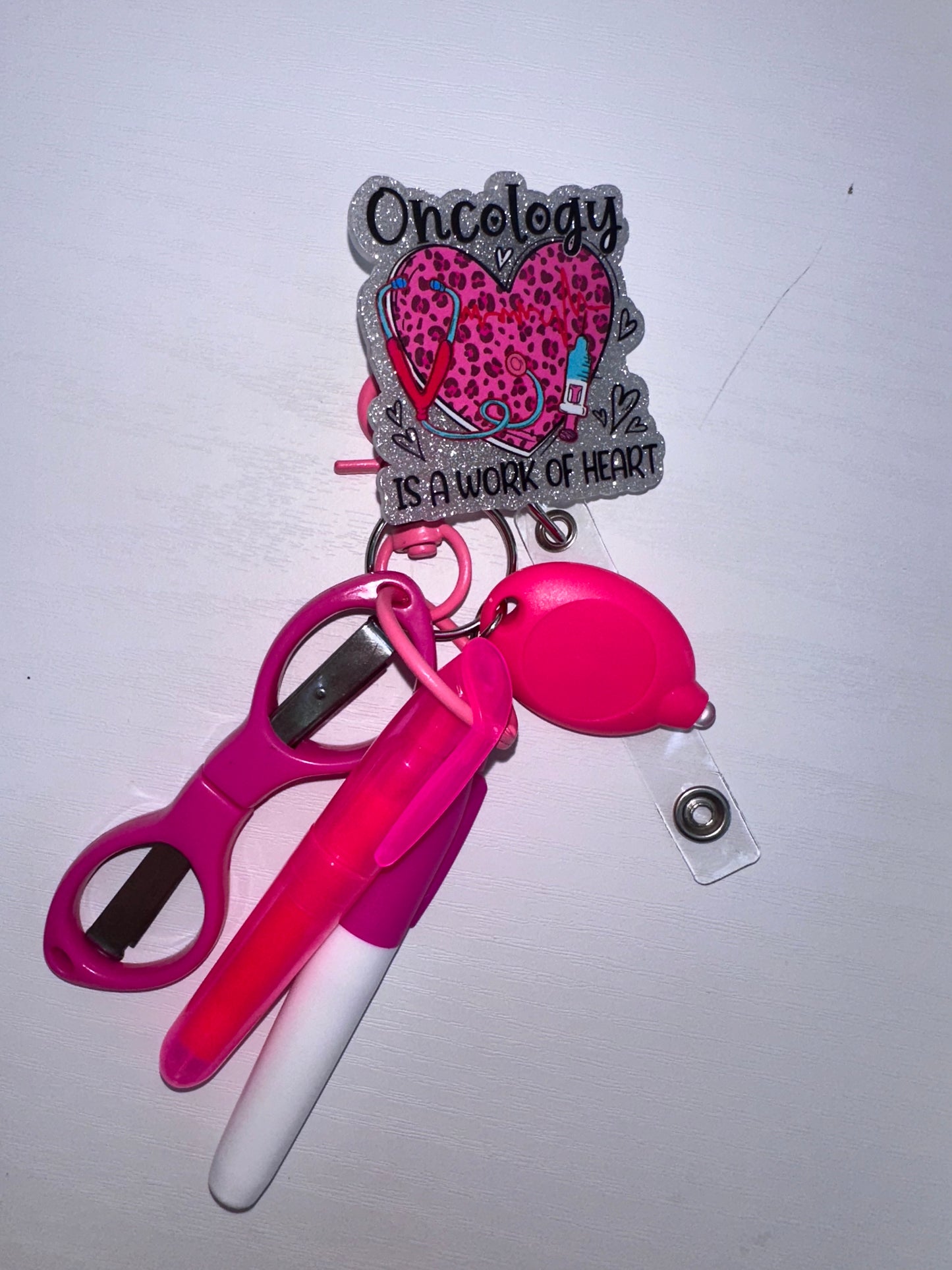 Oncology Badge Reel with Accessories