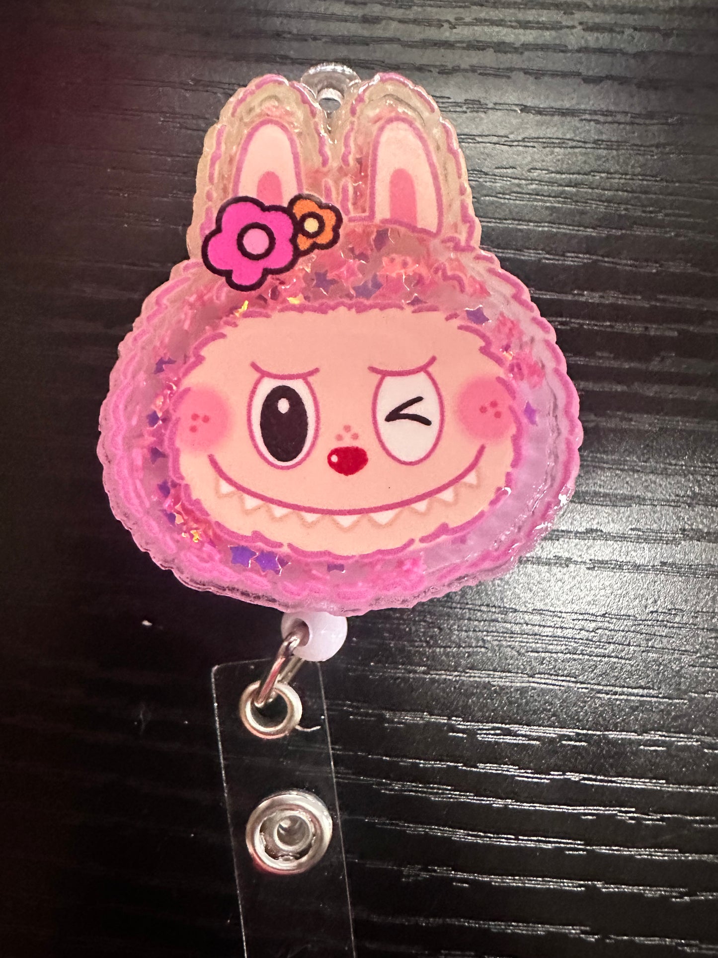 Labubu Shaker Badge Reel/Pop Socket