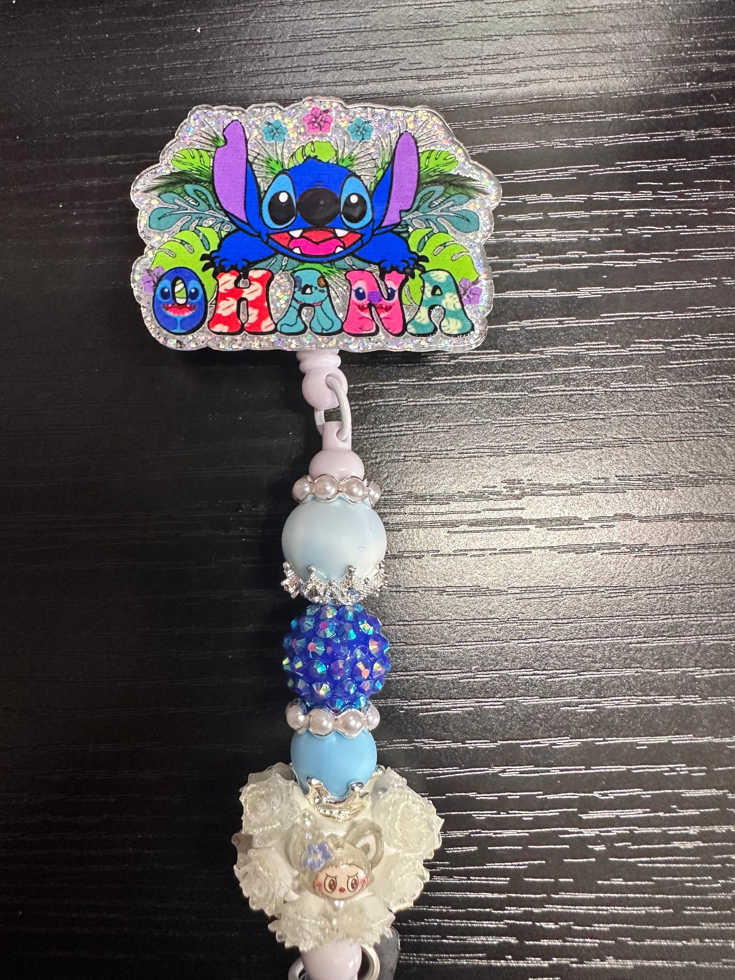 Stitch Ohana Badge Reel/Pop Socket