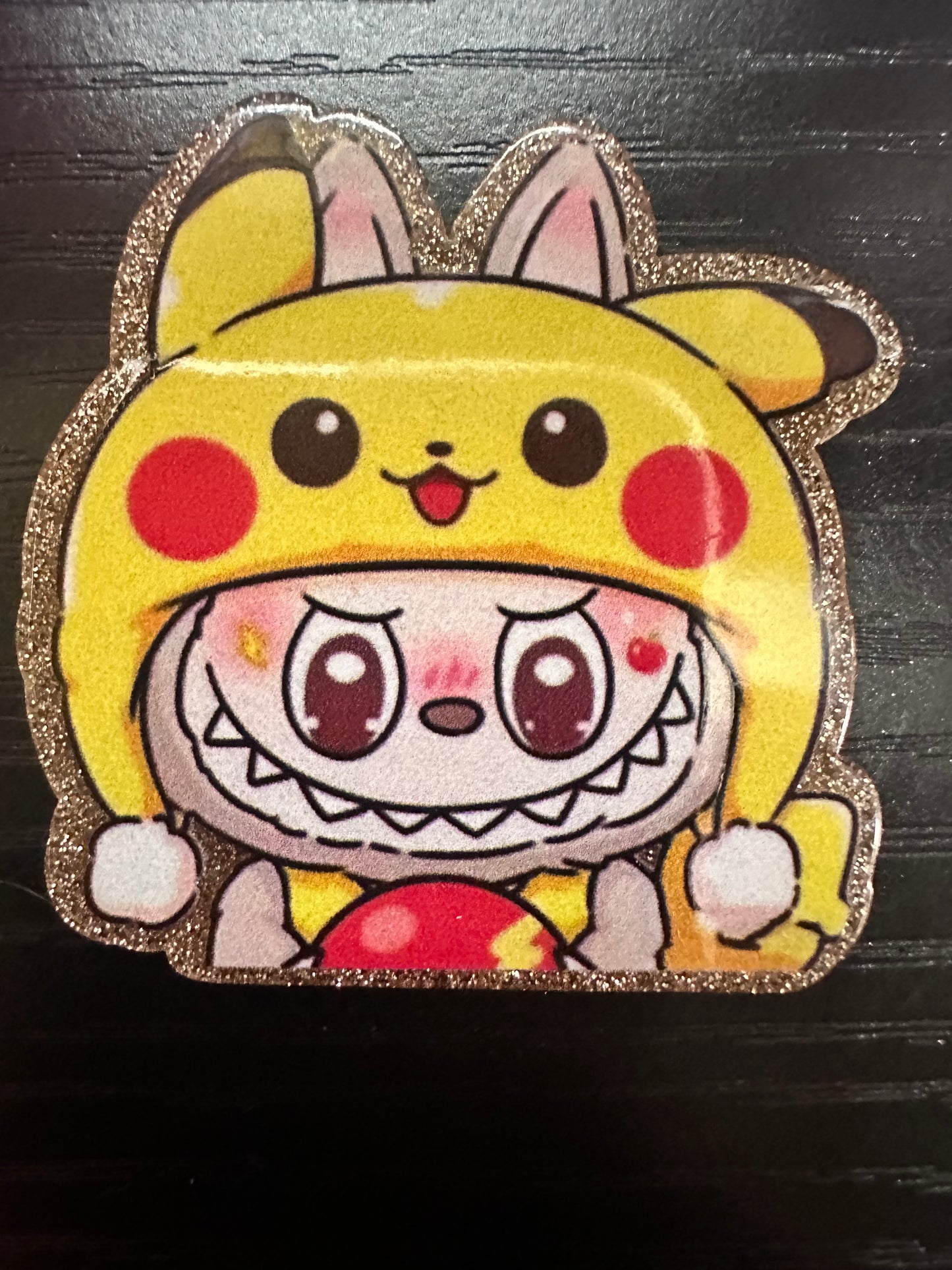Pikachu Labubu Badge Reel/Pop Socket