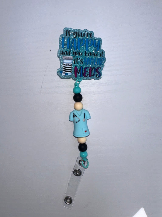 Funny Beaded Badge Reel