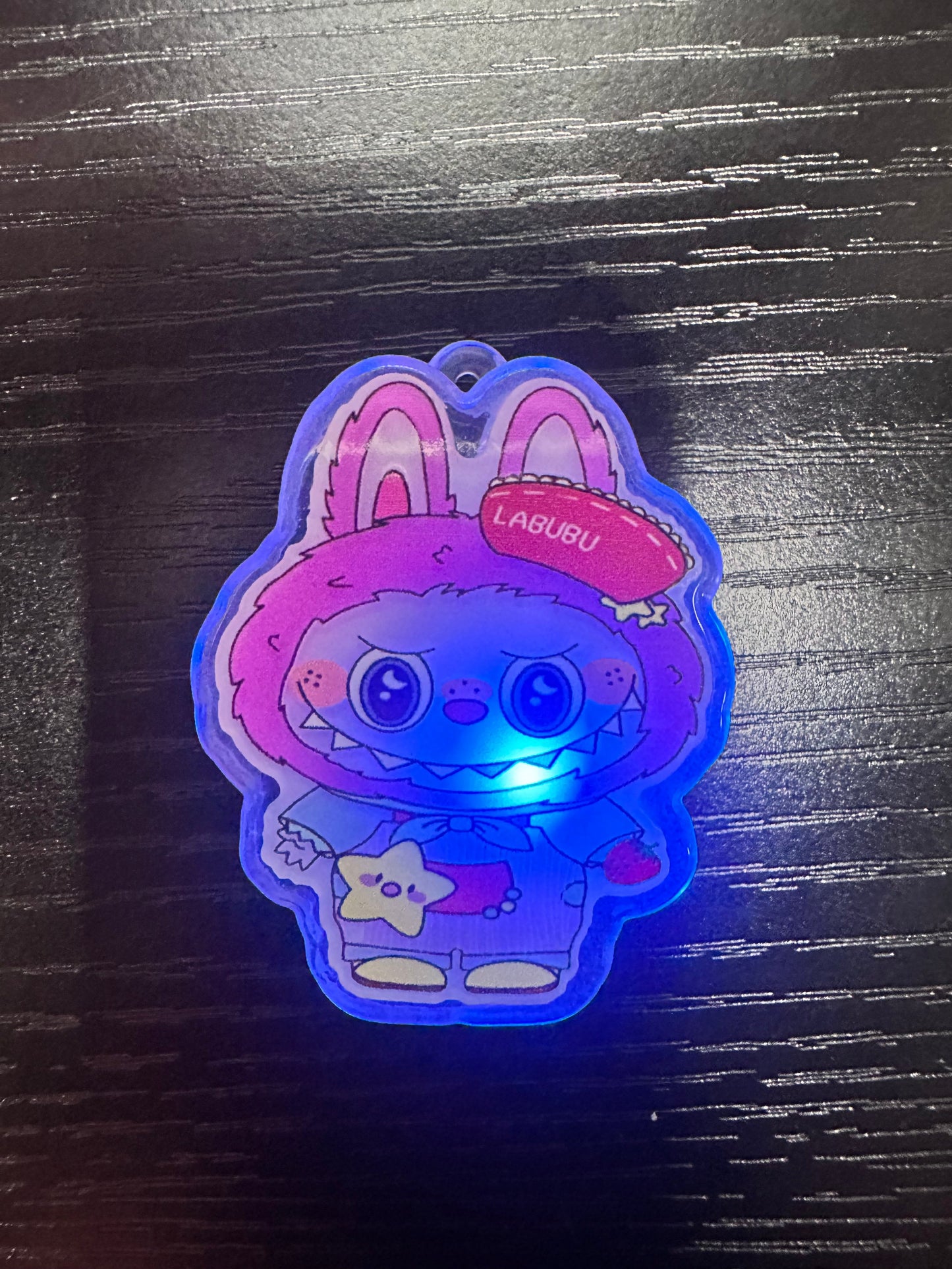 Labubu Light Up Badge Reel/Pop Socket
