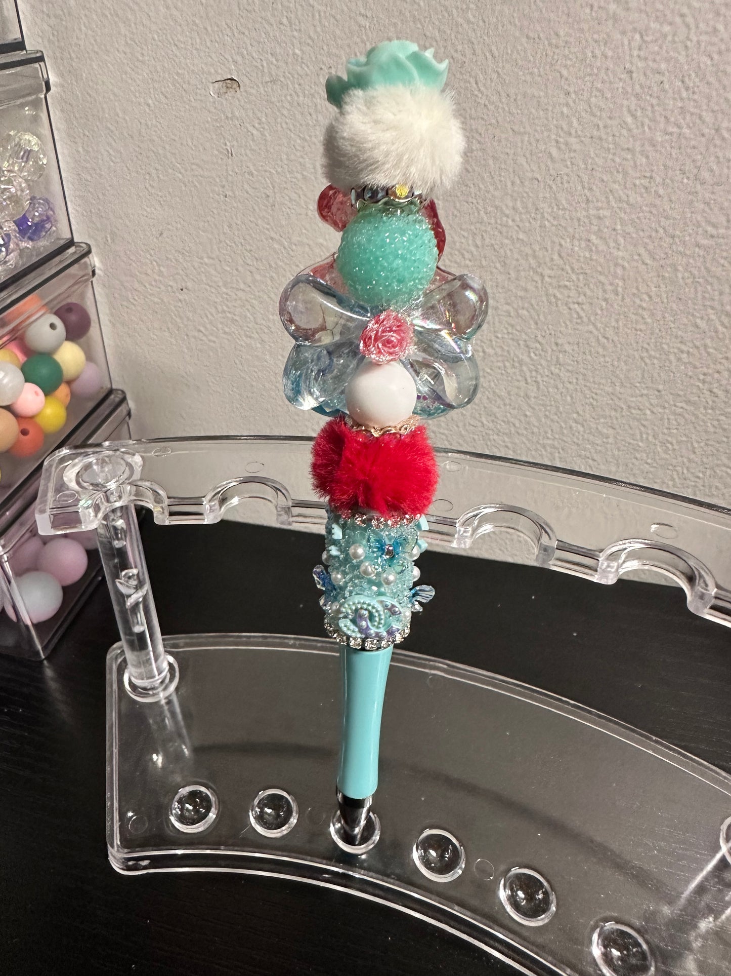 Red/Teal Mermaid Pen