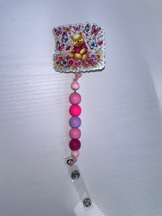 Pooh Beaded Badge Reel