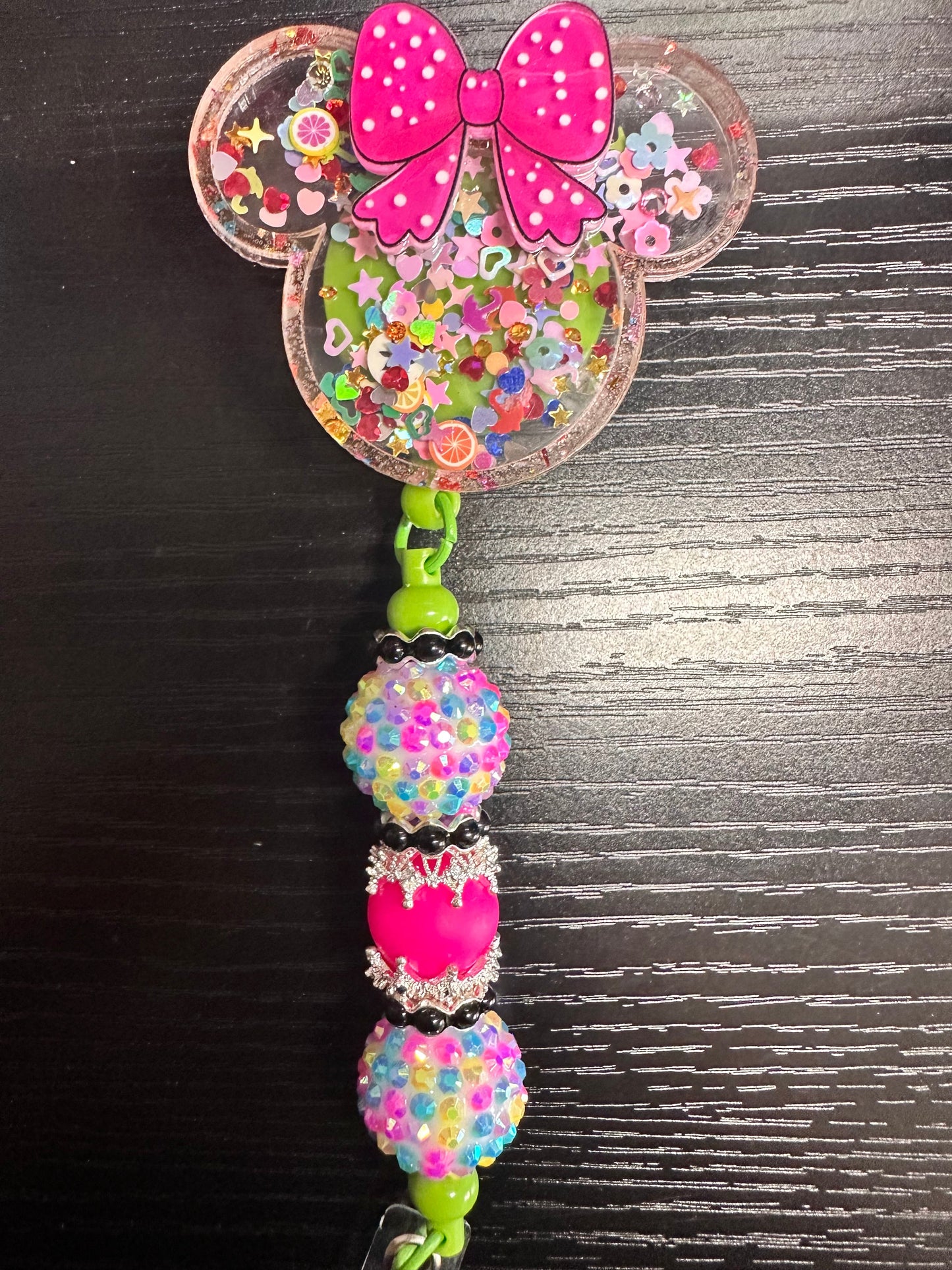 Minnie Mouse Shaker Badge Reel/Pop Socket