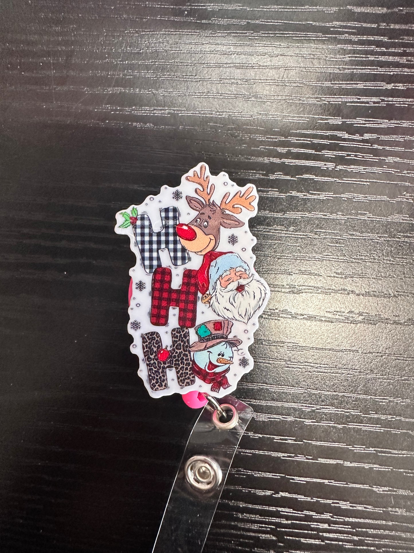 Reindeer Badge Reel/Pop Socket