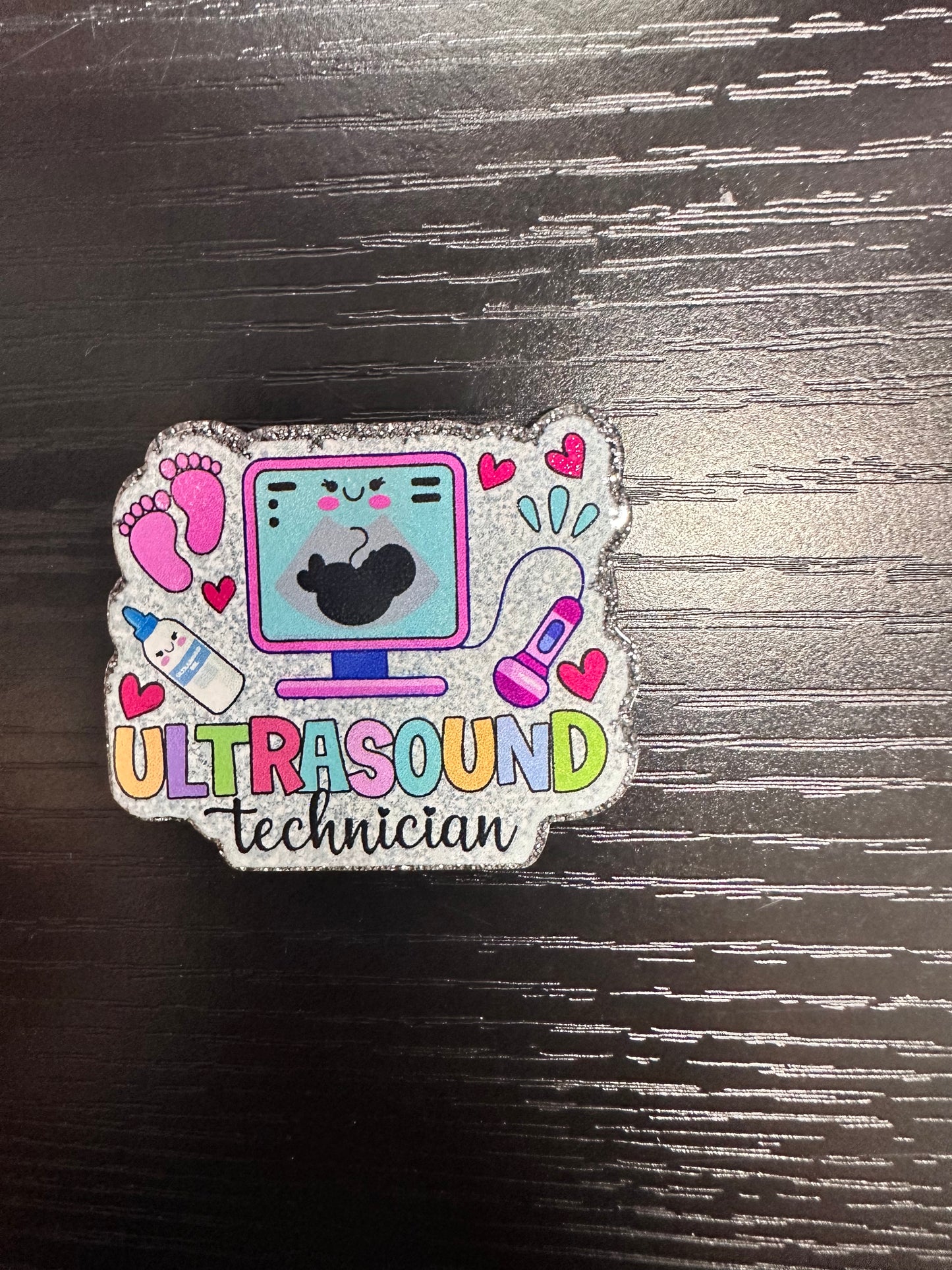 Ultrasound Tech Badge Reel/Pop Socket
