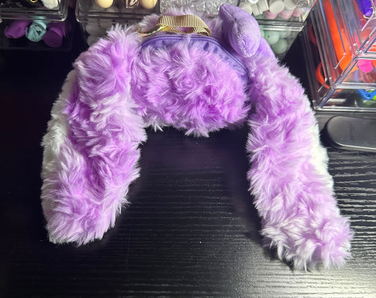 Purple Labubu Coin Purse Keychain