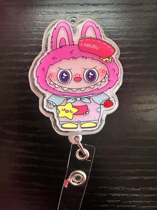 Labubu Light Up Badge Reel/Pop Socket