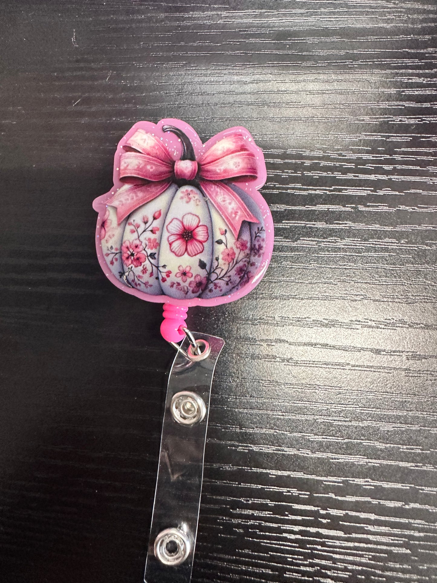 Pumpkin Badge Reel or Pop Socket