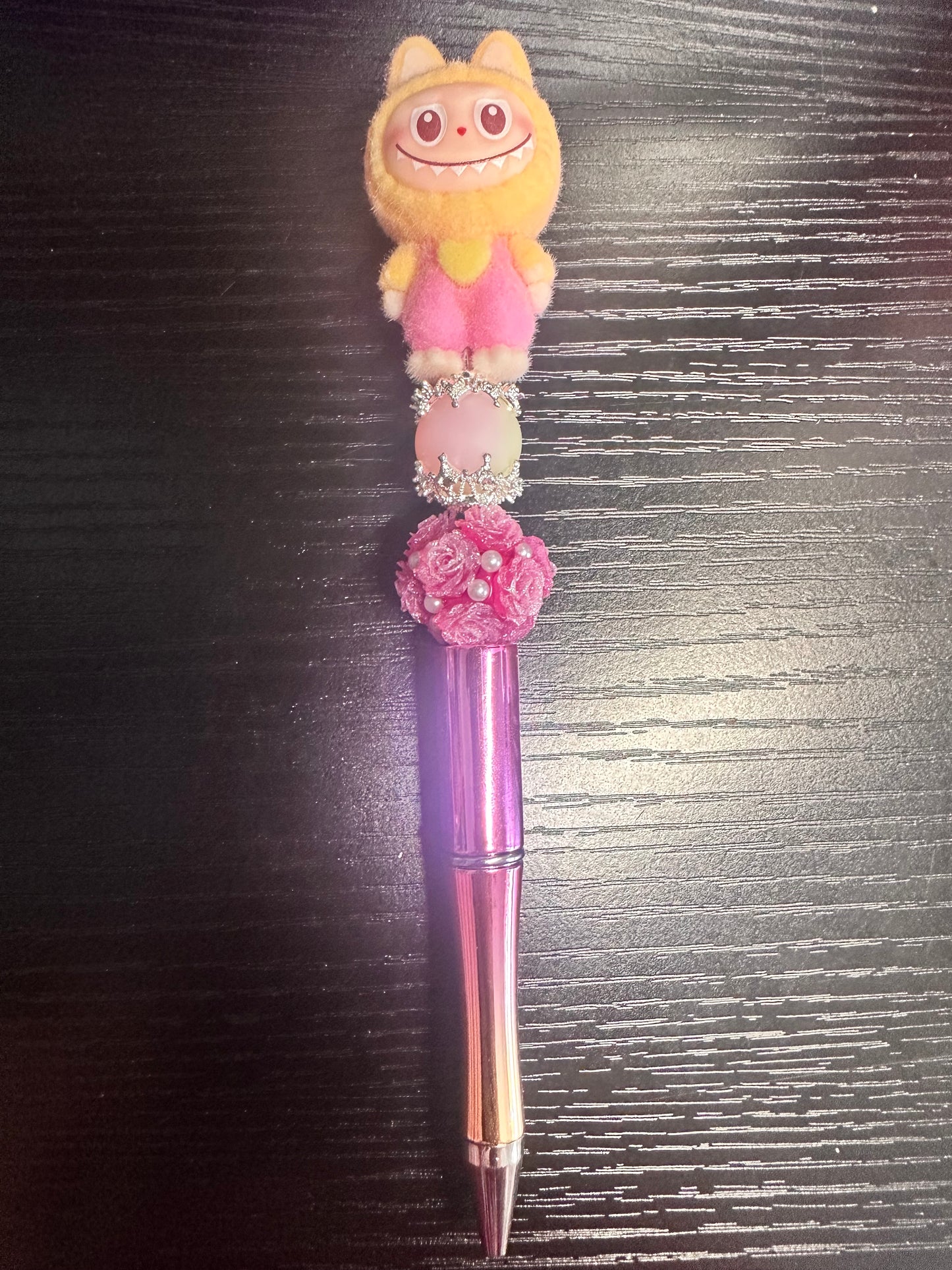 Pink and purple labubu pen