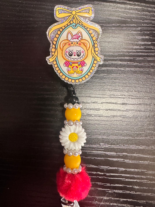 Fancy Labubu Badge Reel/Pop Socket