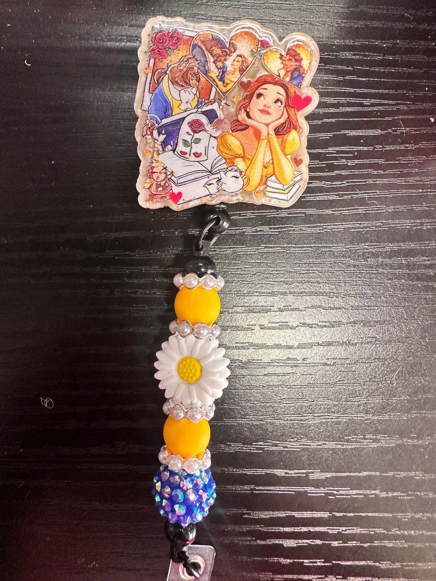 Belle & Beast Badge Reel/Pop Socket