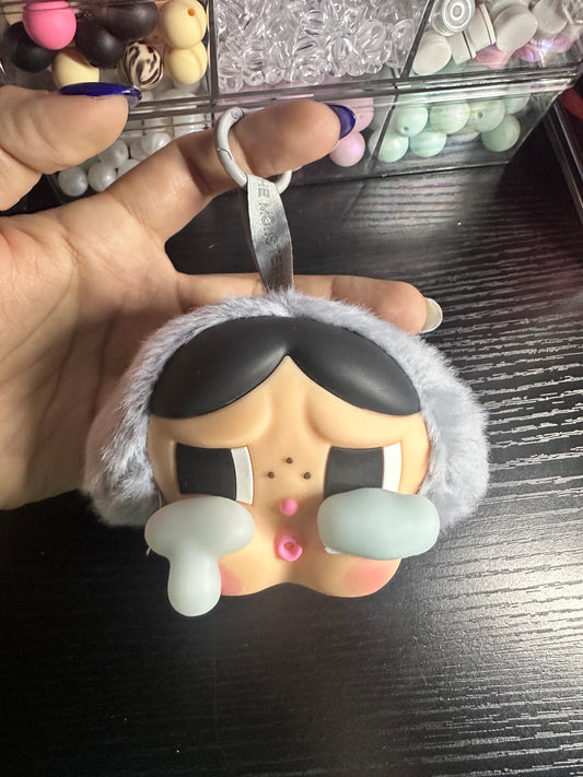Grey cry baby keychain