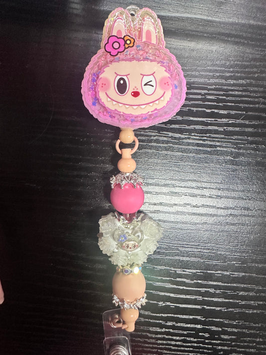 Labubu Shaker Badge Reel/Pop Socket