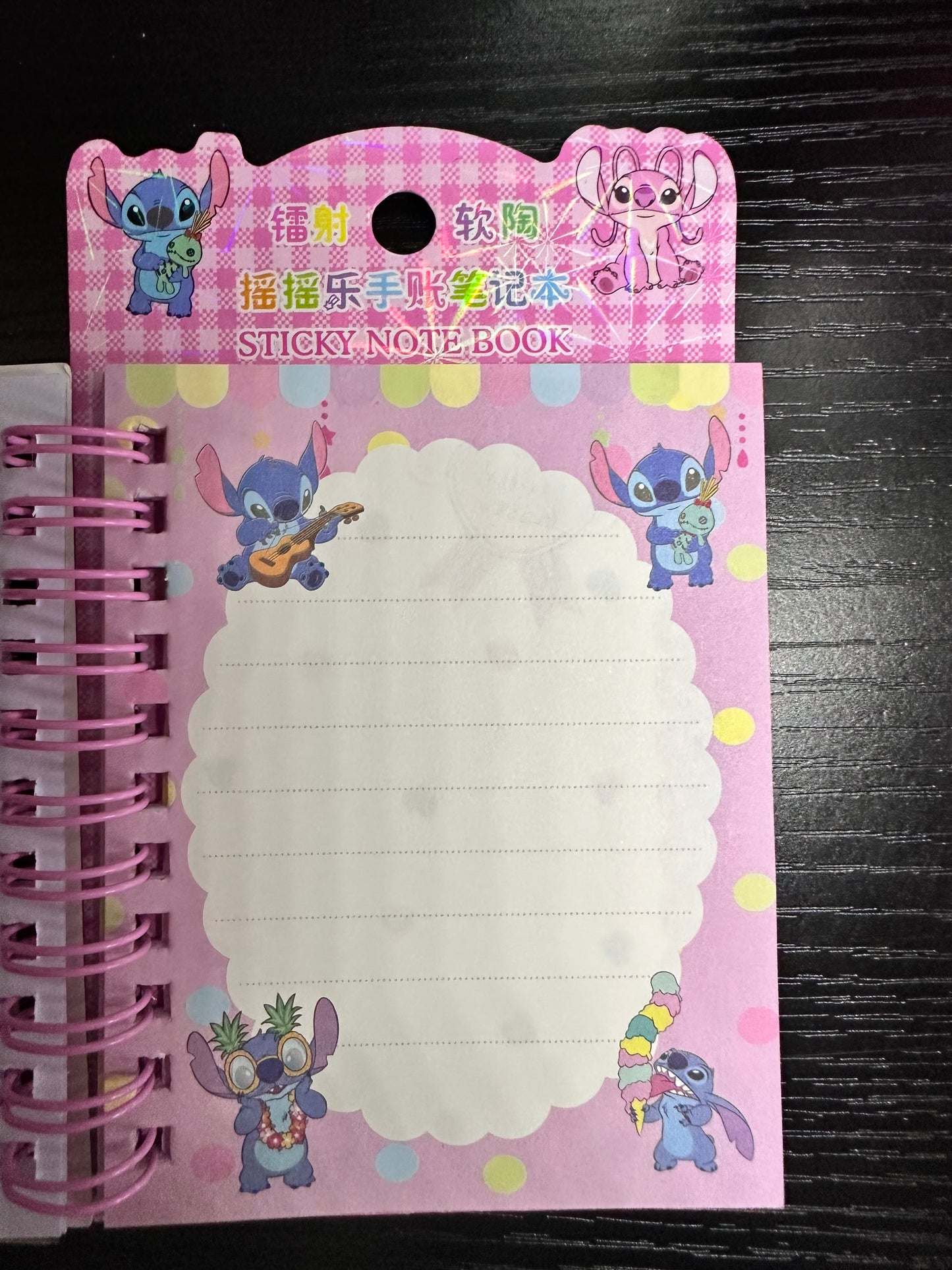 Stitch & Angel Notebook & Sticker Book