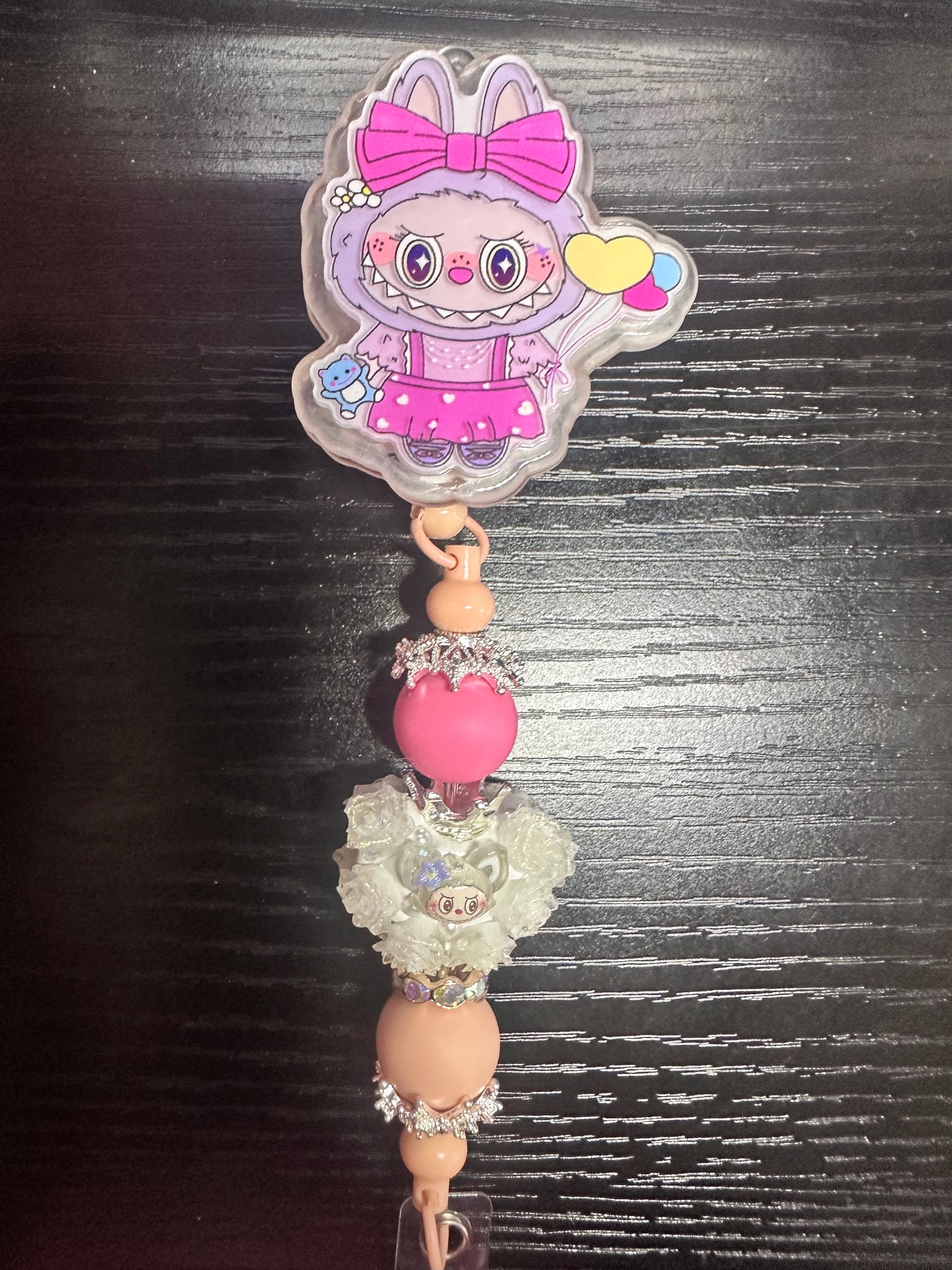 Light Up Labubu Badge Reel/Pop Socket