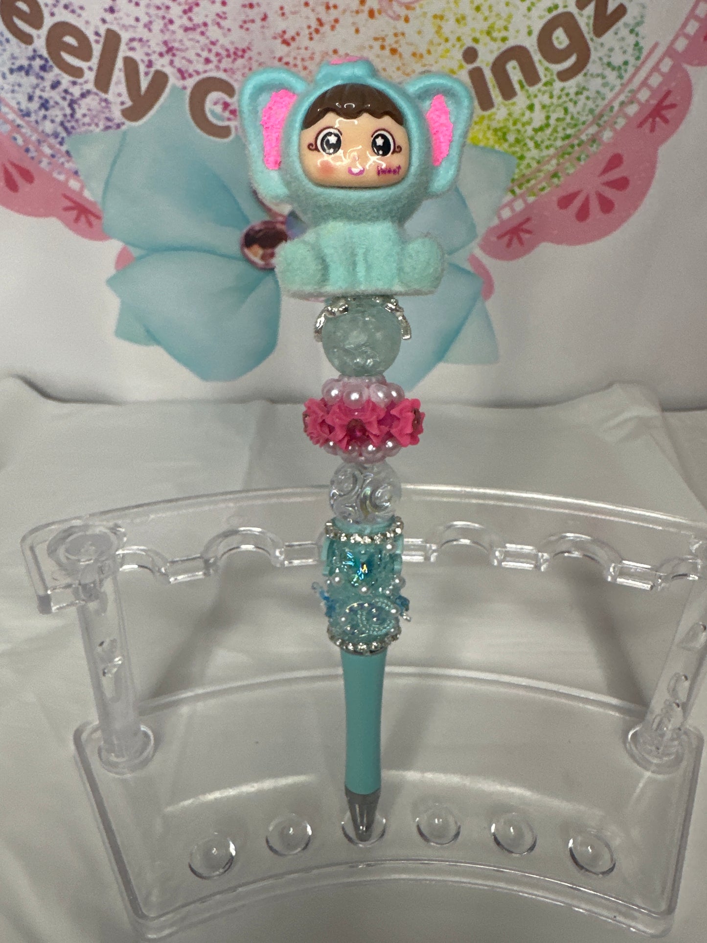 Blue Elephant Boy Pen