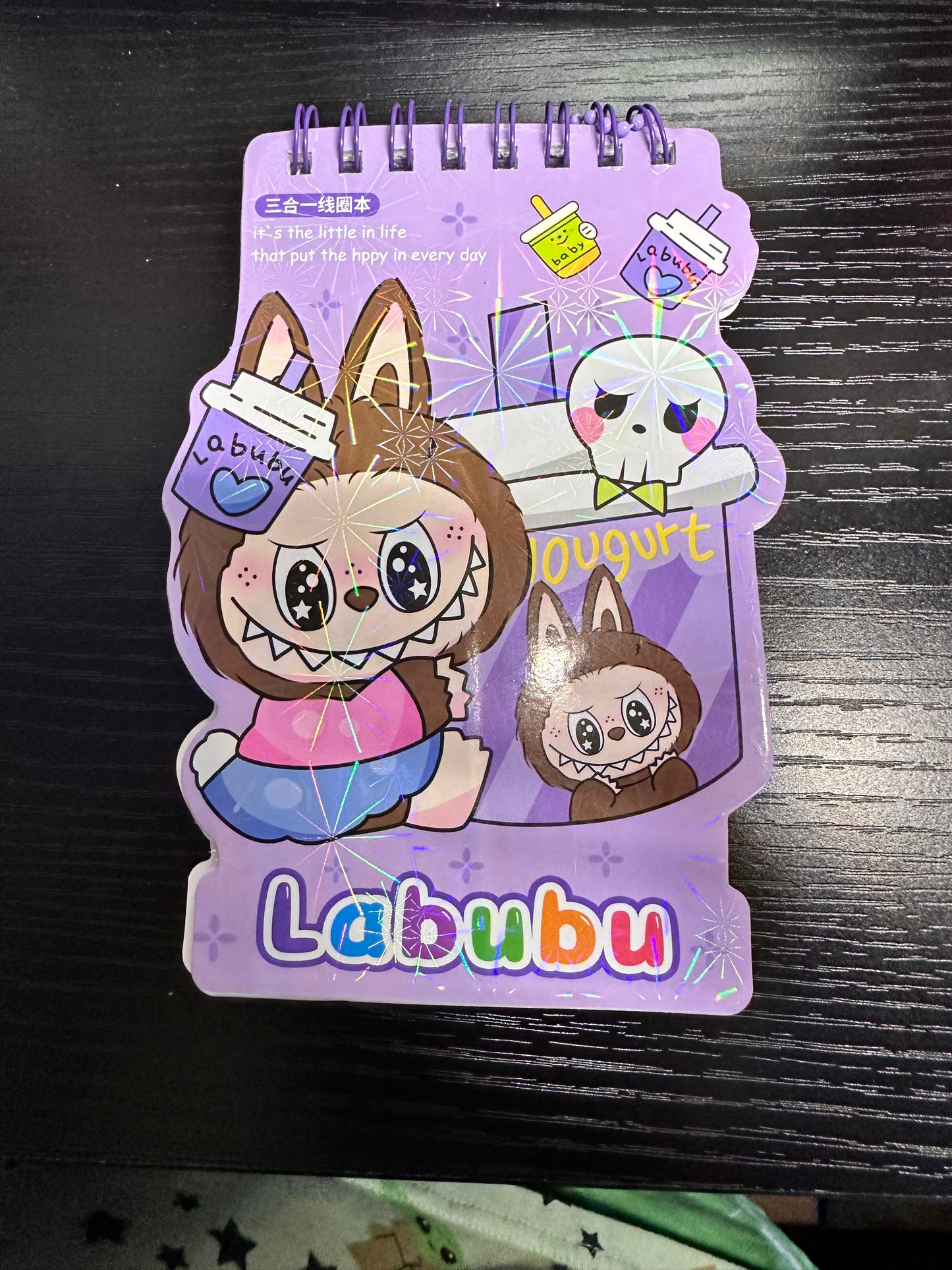 Purple Labubu Notepad & Sticker Book