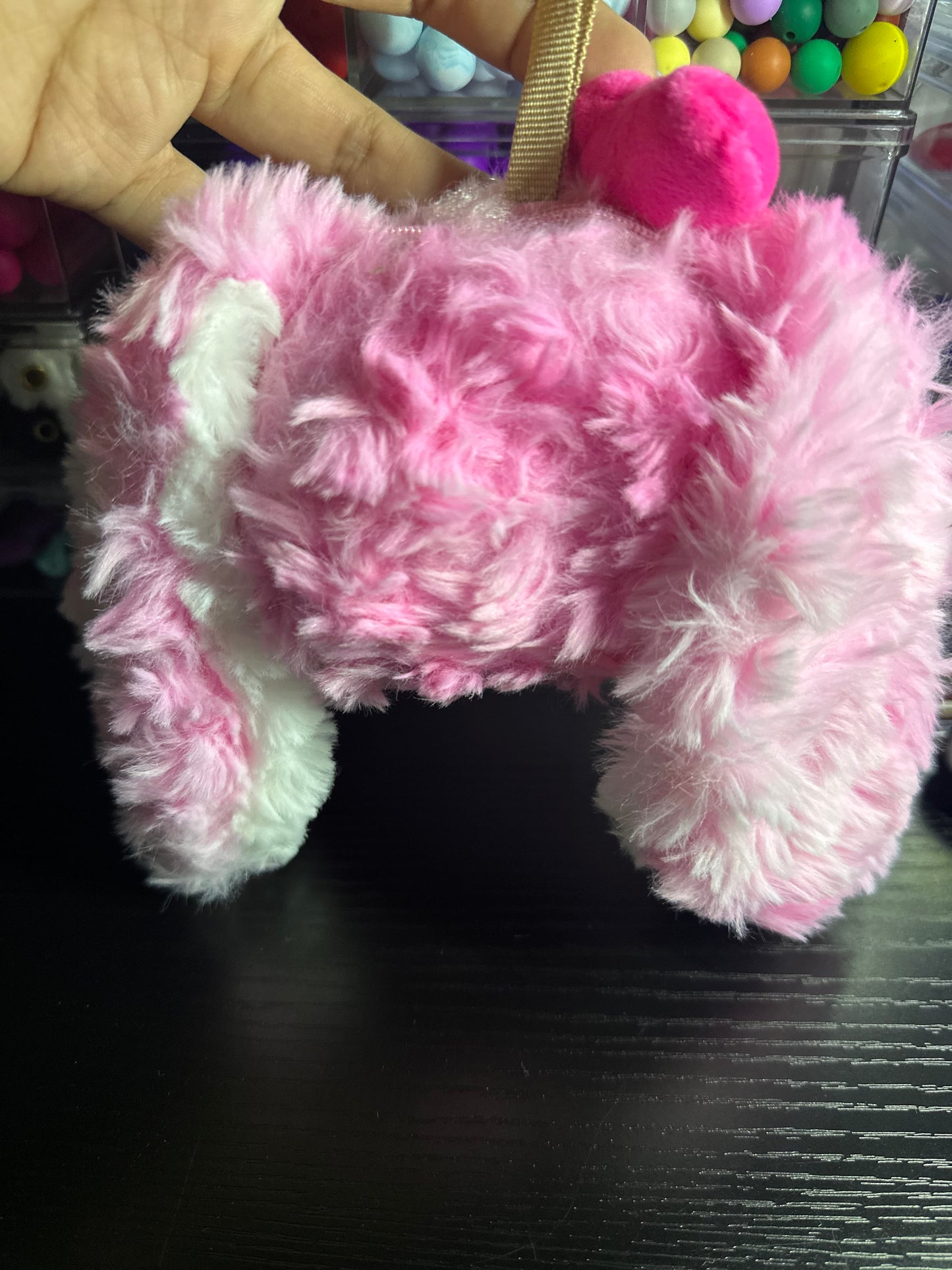 Pink Labubu Coin Purse Keychain