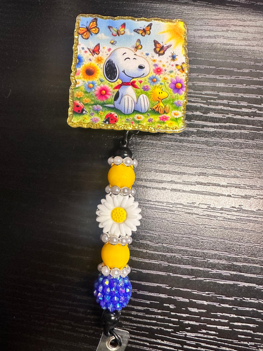 Snoopy Badge Reel/Pop Socket