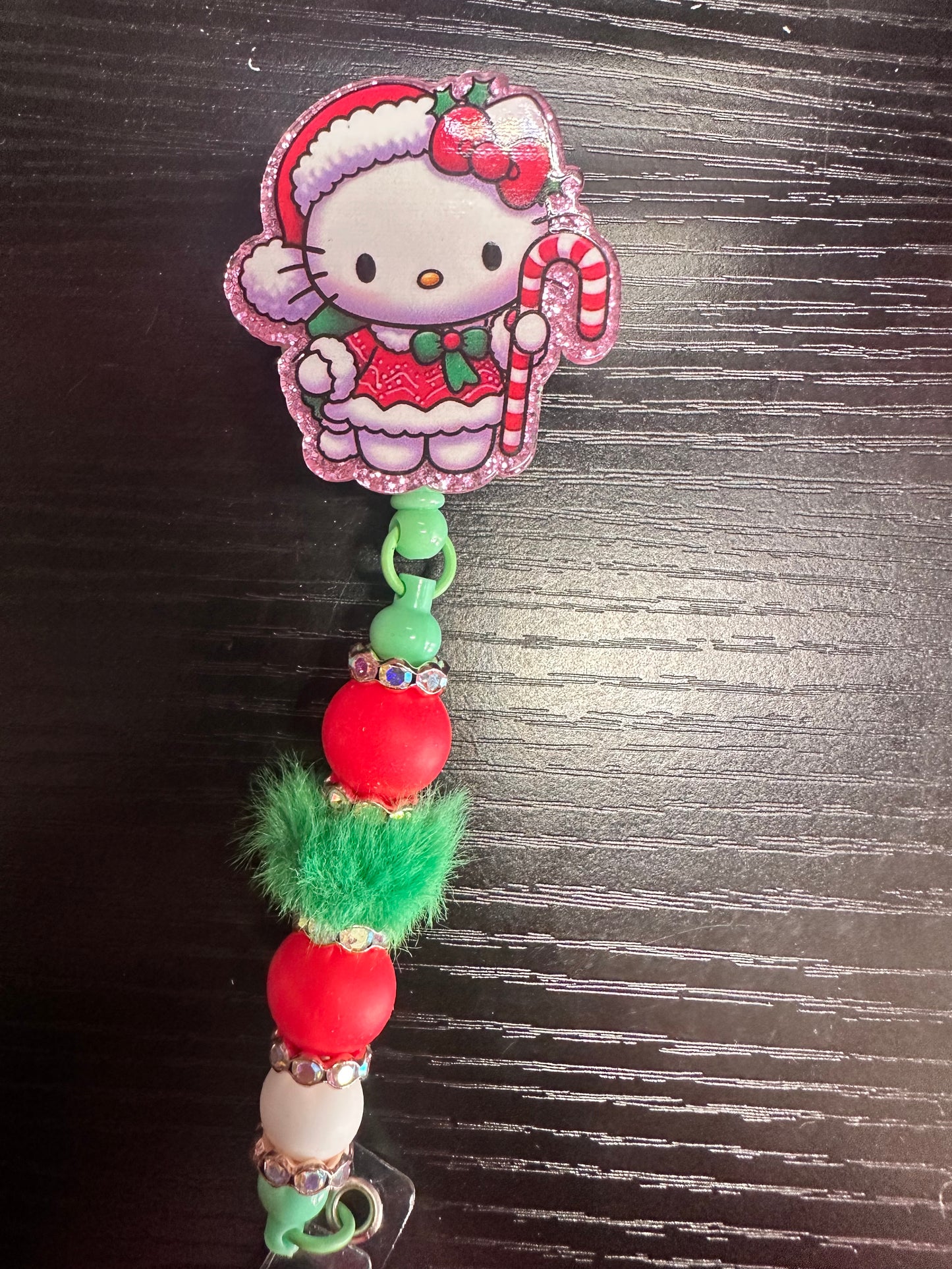 Hello Kitty Christmas Badge Reel/Pop Socket