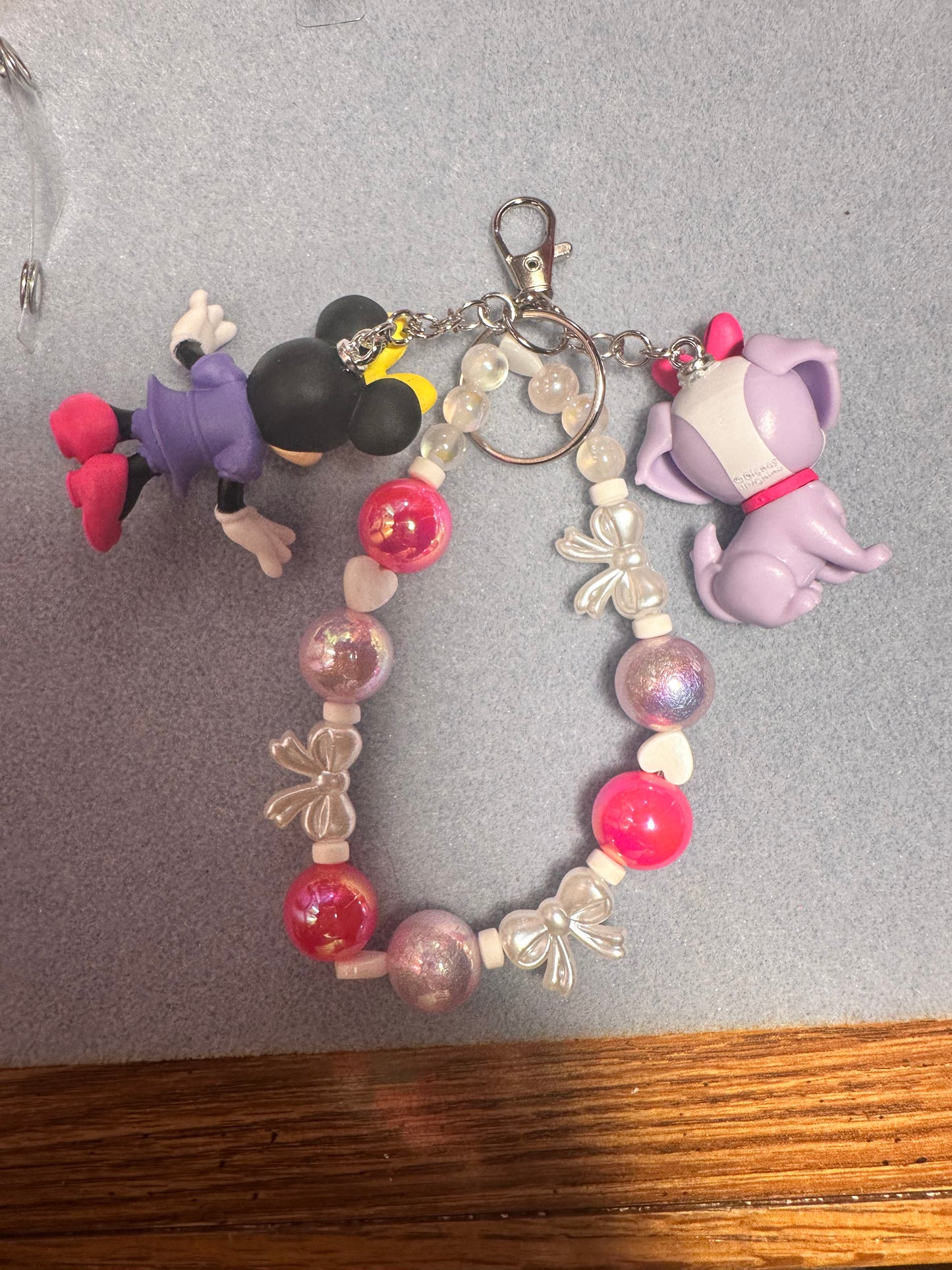 Minnie and Puppy Keychain