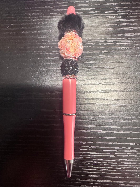 Pink and black all fancy beads