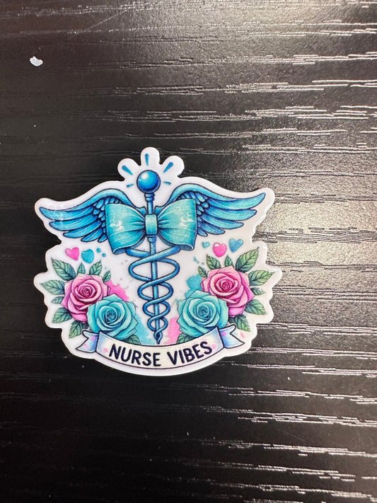 Nurse Vibes Badge Reel/Pop Socket