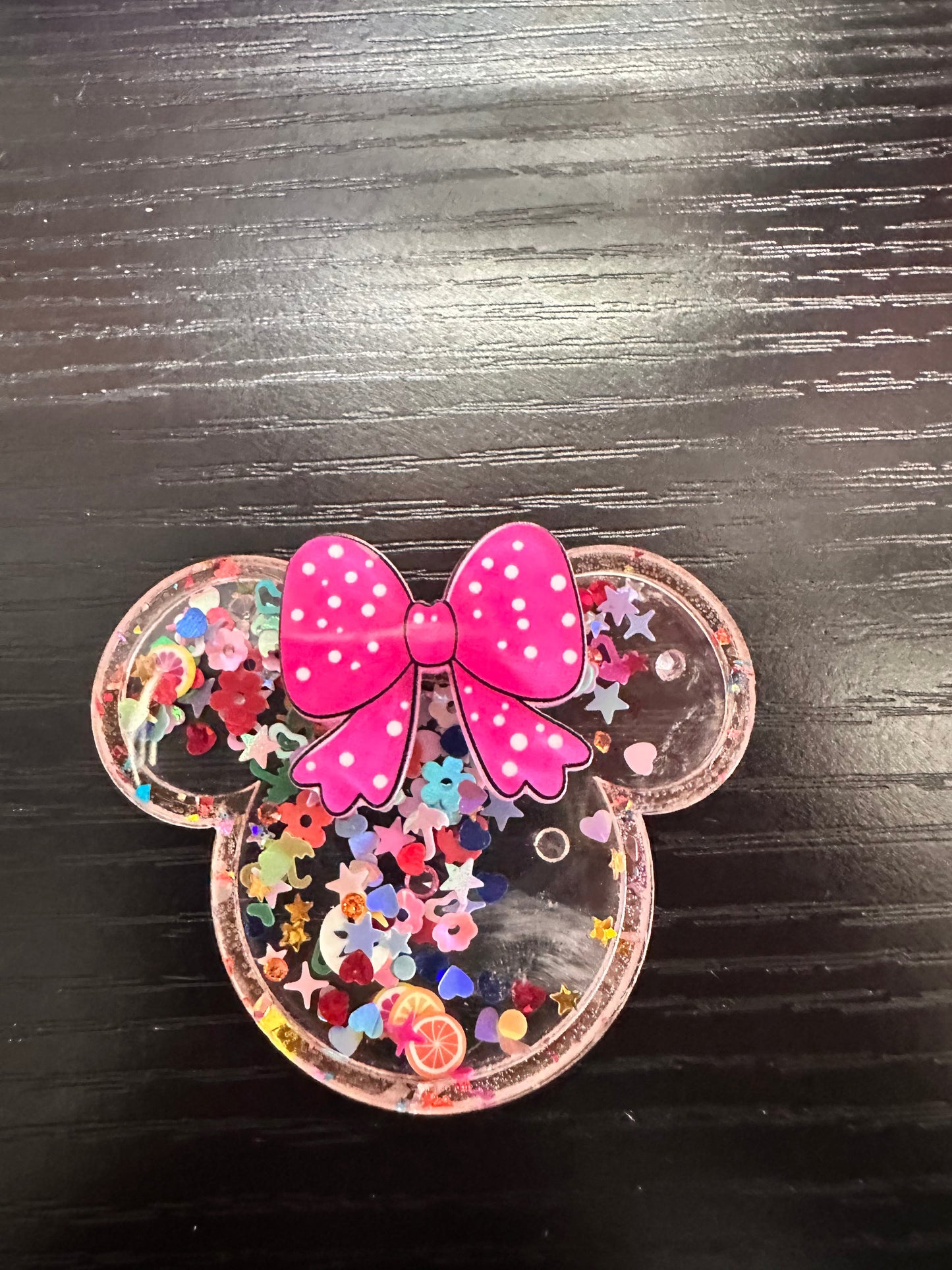 Minnie Mouse Shaker Badge Reel/Pop Socket