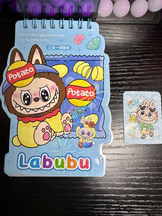 Labubu Potato Notepad & Sticker Book
