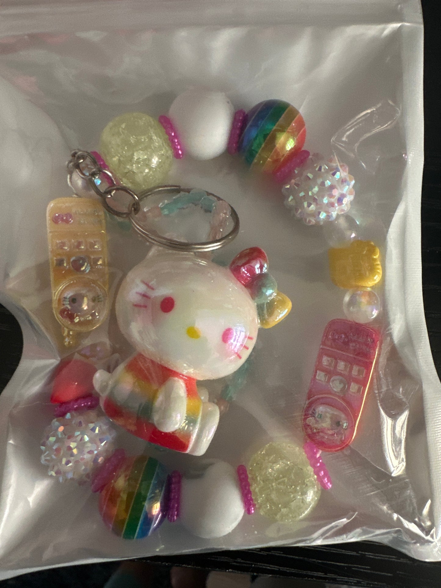 Rainbow Kitty Keychain