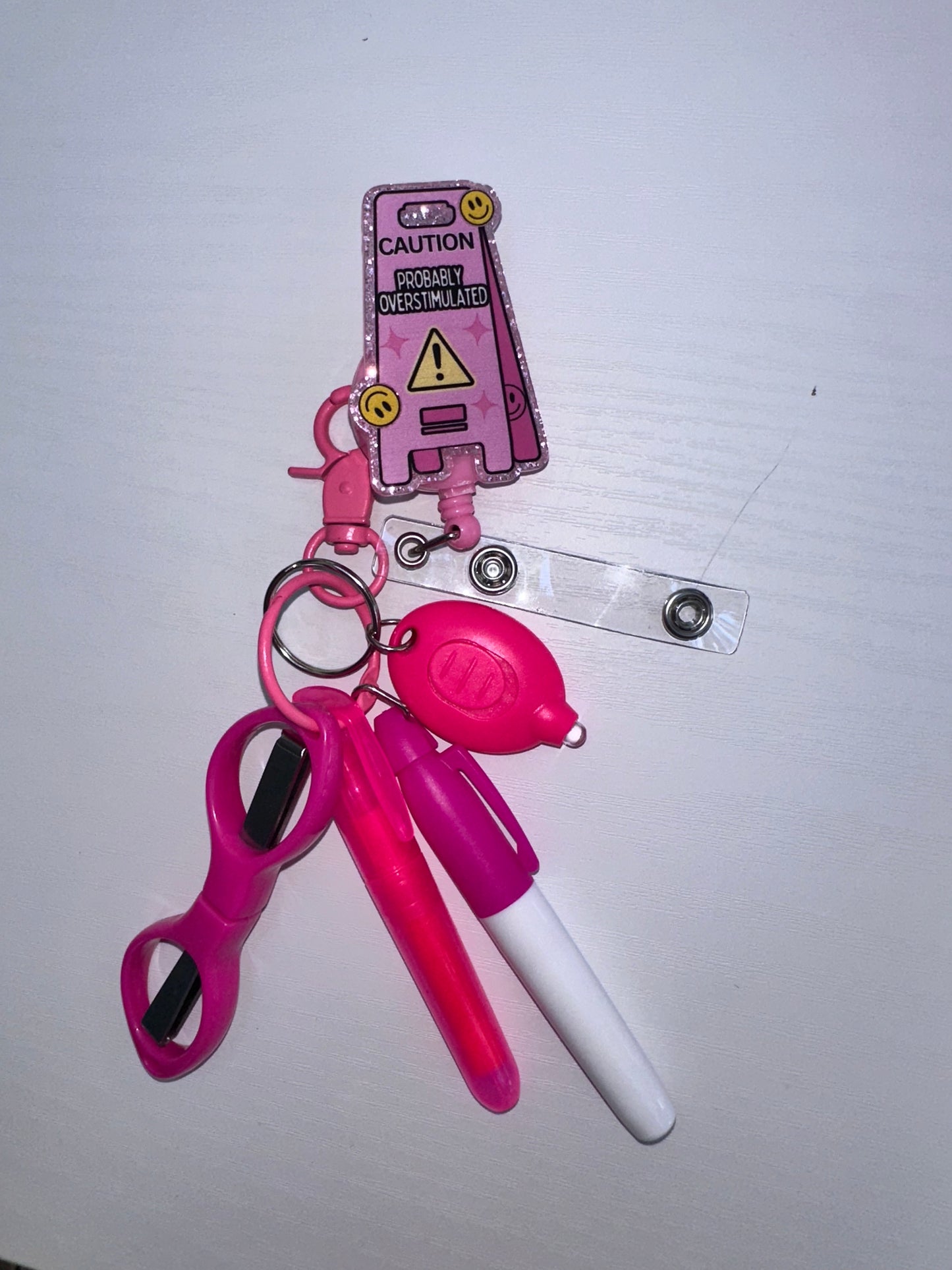 Caution Badge Reel with Accessories Set